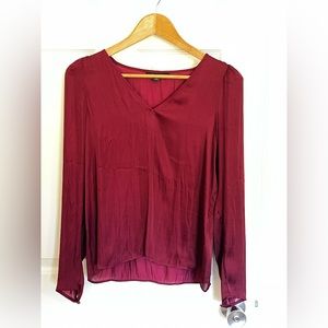 Banana Republic satin v-neck blouse